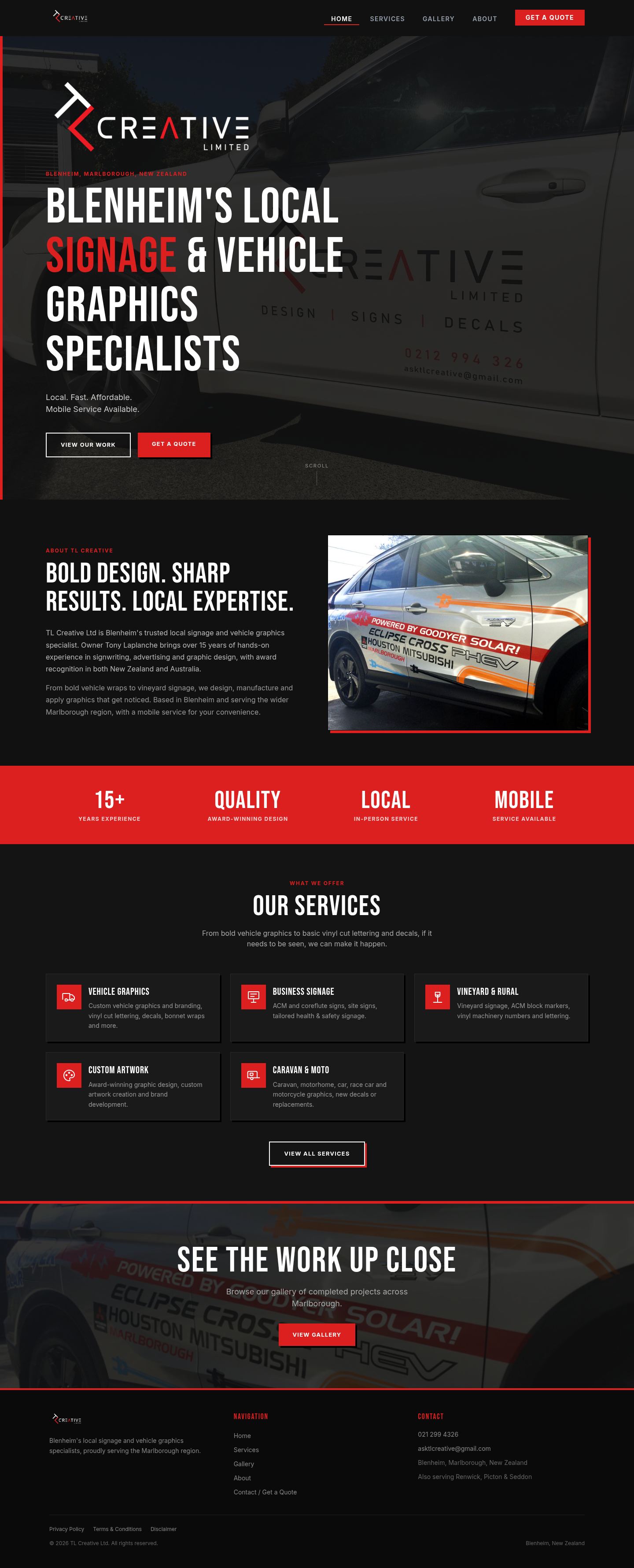 TL Creative, full page